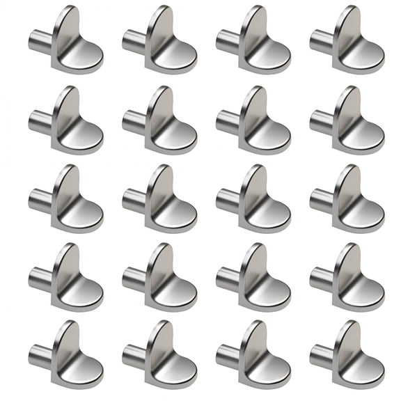 LAMIRO 20X Shelf Support Studs Pegs Pins Plugs 5mm L-Shaped Cabinet Bracket Silver
