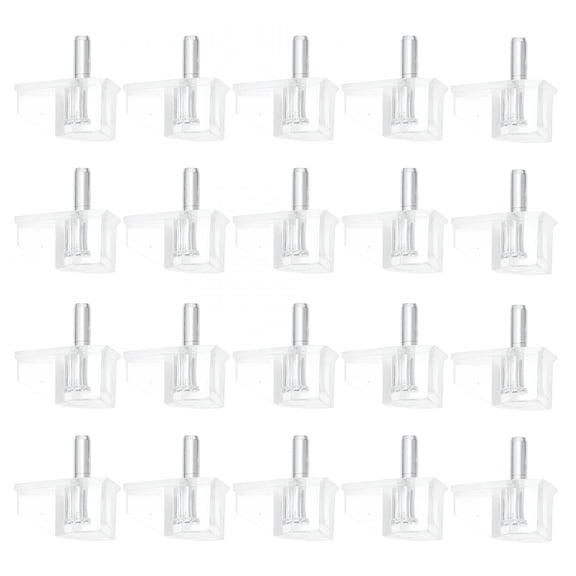 LAMIRO 20pcs Transparent Shelf Support Peg Plastic Cabinet Shelf Pegs Shelf Bracket Pegs 3MM
