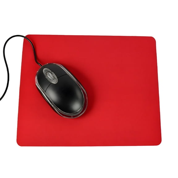 LAMIRO 21.5 x 17.5cm Gaming Mouse Pad, Anti-Slip Rectangle Mat, Red