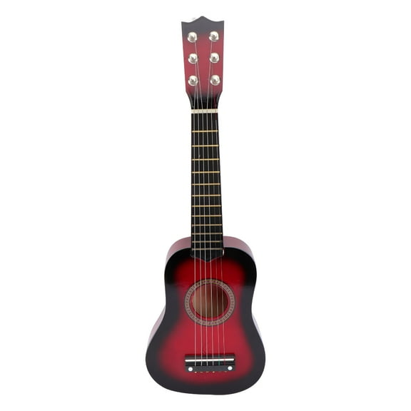 LAMIRO 21 Inch Acoustic Guitar Small Size Portable Wooden Guitar for Children Kids (Red)