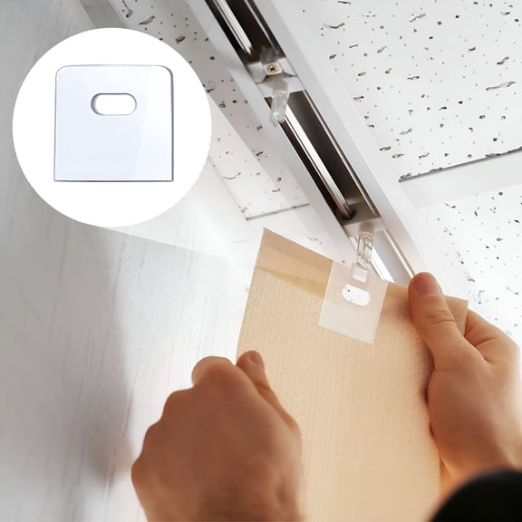 LAMIRO 25 Set/50 Pieces Blind Repair Tabs Super Sticky Adhesive Easy Installation Pre Cut Wide Application Universally Compatible Replacement Transparent Vertical Blind Repair Tabs Kit