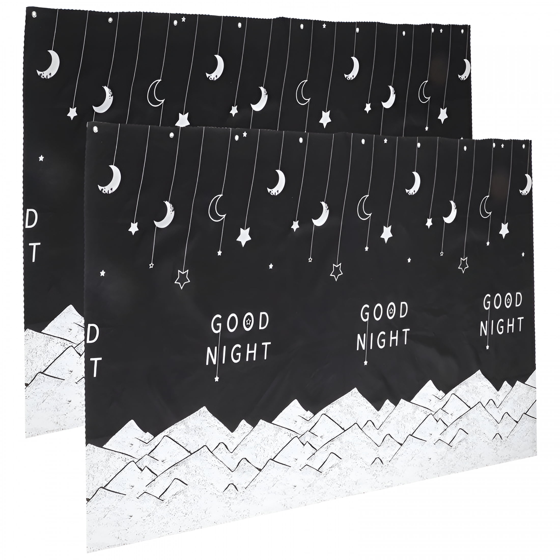 LAMIRO 2Pcs Bed Blackout Curtain Bottom Bunk Bed Curtain Decorative Bed ...
