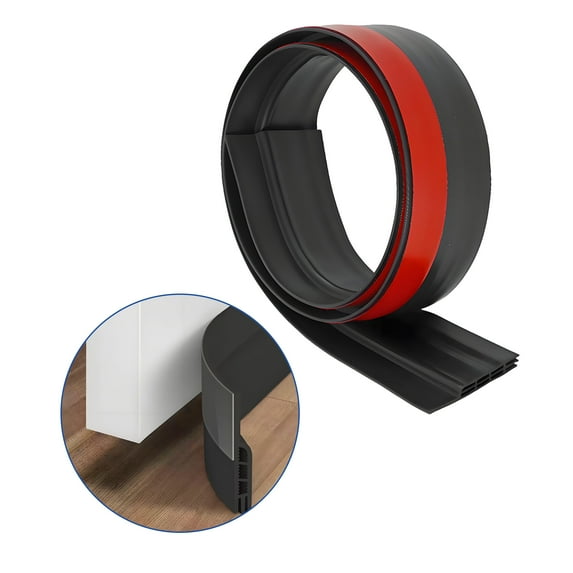 LAMIRO 2Pcs Door Stoppers for Bottom of Door,Tightly Fit the Door Bottom Door Draft Stopper,Not Effortless to Deform Or Fall Off Draft Stopper for Bottom of Door,black