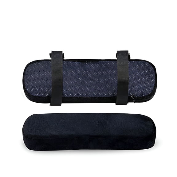 LAMIRO 2Pcs Ergonomic Office Chair Armrest Pads,Memory Foam Cushion Arm Rest Pad Covers Suitable for Gaming Chairs,Wheelchairs and Desk Chairs,Black