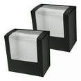 thumbnail image 1 of LAMIRO 2pcs Foldable Cardboard Hat Storage Boxes Clear Display Case for Travel Cowboy Hats and Baseball Caps Organizer, 1 of 6