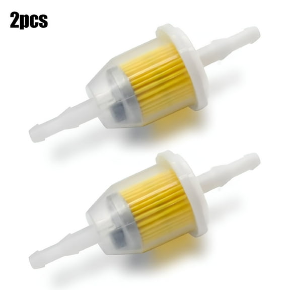 LAMIRO 2pcs Universal Lawn Mower Nylon Transparent Inline Fuel Filter 6mm 1/4"