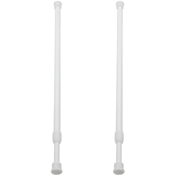 LAMIRO 2x Spring Tension Curtain Rods Expandable Closet Window Shower Rail Bar