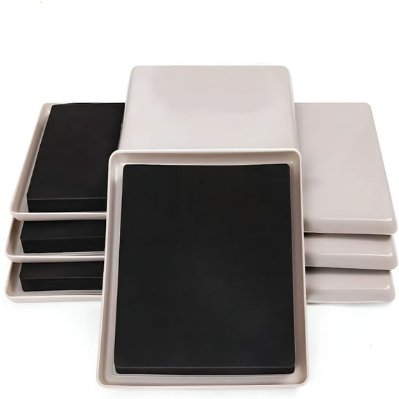 LAMIRO 3.5 Furniture Slider Furniture Sliders For Heavy Furniture Sliding Furniture Slider Pads,Set Of 8,Beige