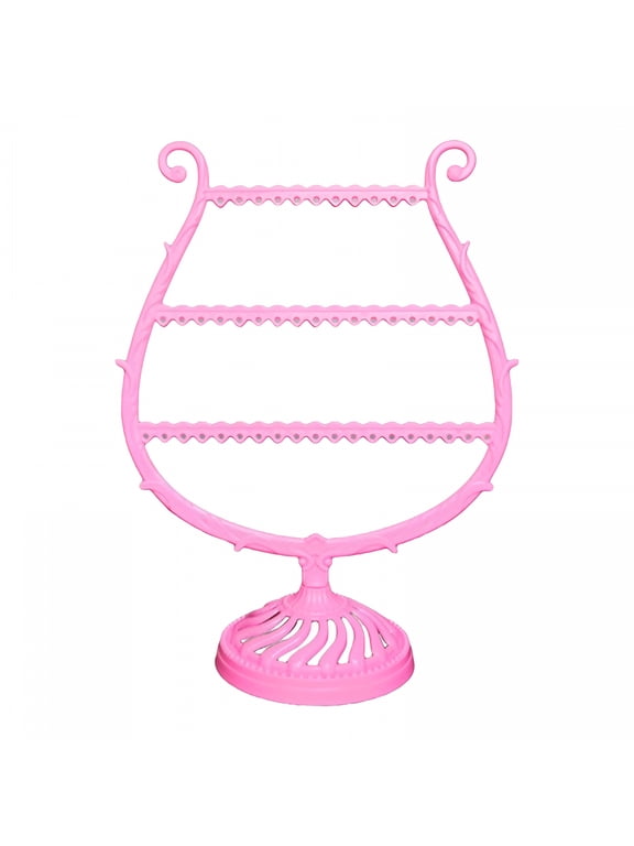 3 Tier Earring Display Holder Jewelry Stand Earring Holder Organizer Jewelry Storage Organizer Wood Stand Tree Ear Stud Rack for Women Girls Black Mandrel Set for Jewelry Making