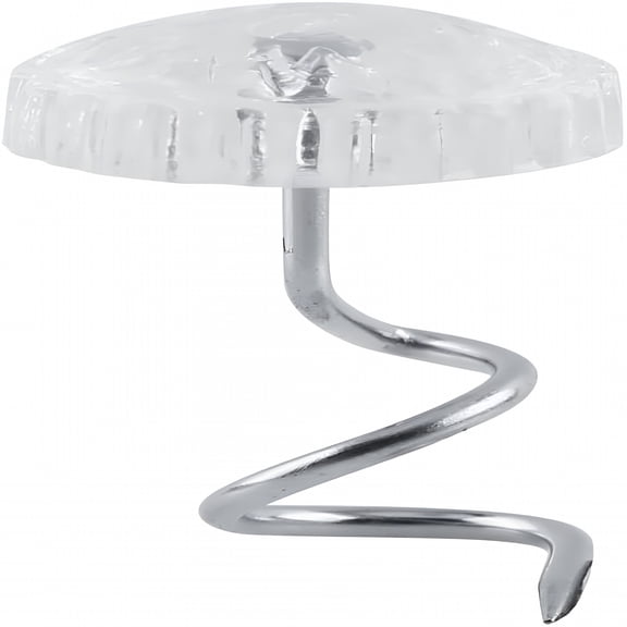 LAMIRO 30/50 Pcs DIY Upholstery Twist Pins Clear Heads Bed Skirt Pin Couch Chair Car Sofa Headliner Repair Loose Drapery Craft (50Pcs)