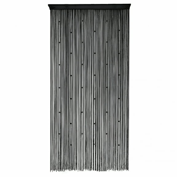 LAMIRO 39*79" Beaded Curtain Door,String Curtains for Doorway,Beaded Curtains for Doorways Tassels Beads Hanging,Fringe Room Divider,Window,Hallway,Entrance,Wall,Closet,Bedroom,Privacy Decor,Black