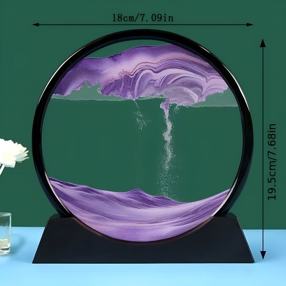 LAMIRO 3D Deep Sea Moving Sand Art,Relaxing Kinetic Sandscape Art Table Desk Top Decor for Any Home,Office Desktop,Mantle,Bookshelf