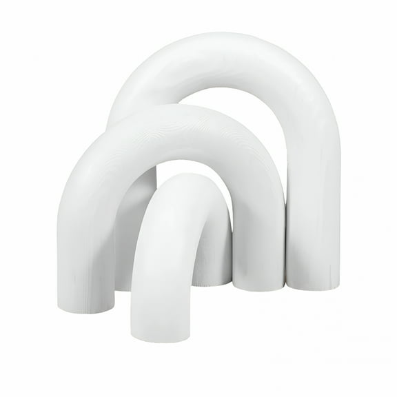 LAMIRO 3Pcs Wood Arch Decor Set Wooden Arches Decorative Object 3 Sizes Arch Bookshelf Decor Set for Bookshelf Mantel Entryway 18X17X4Cm 14X17X4Cm 10X17X4Cm