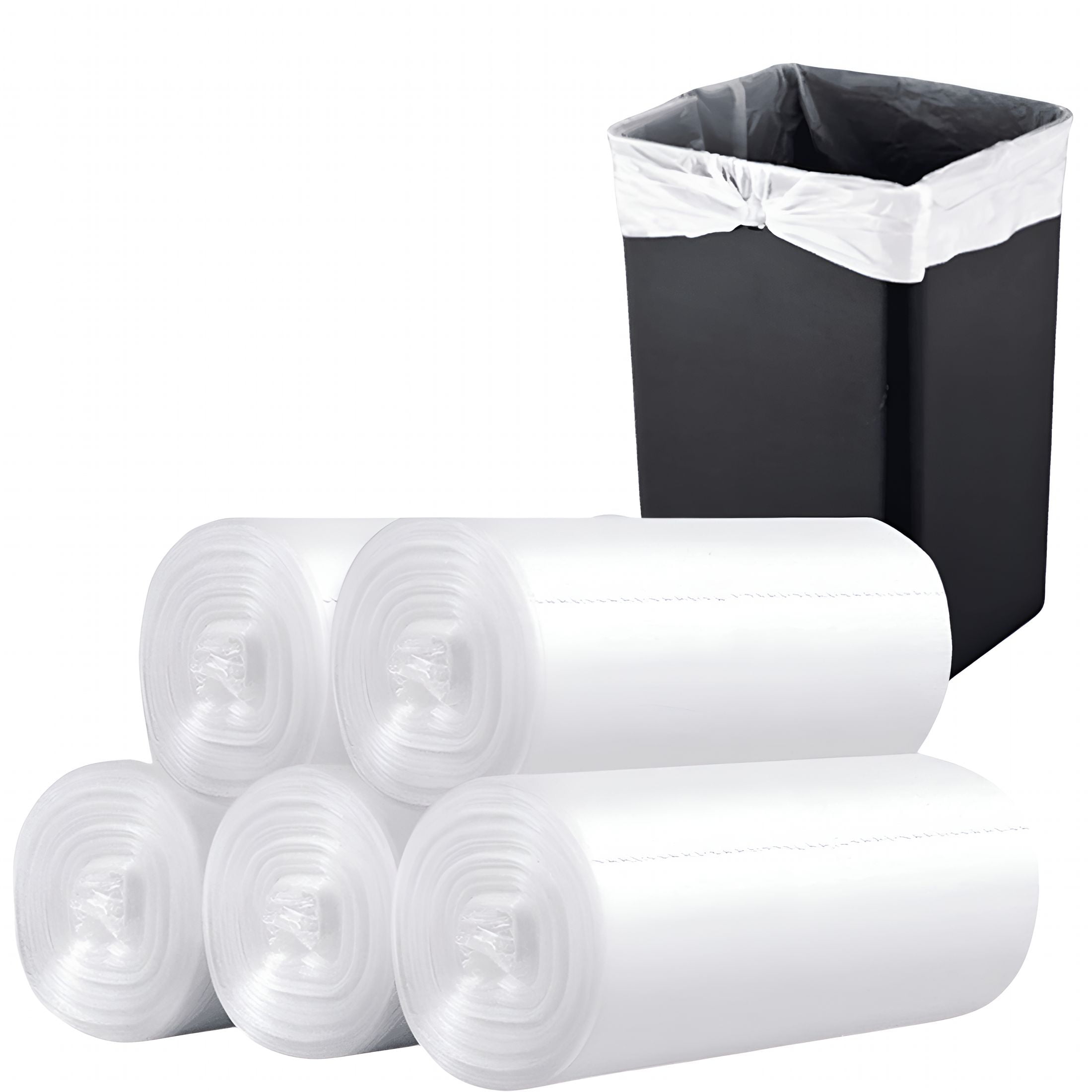 LAMIRO 4 Gallon Small Trash Bags 5 Rolls 100 Count,Small Garbage Bag 4-6 Gallon for Office,Bedroom,Bathroom,Small Trash Bags 4 Gallon