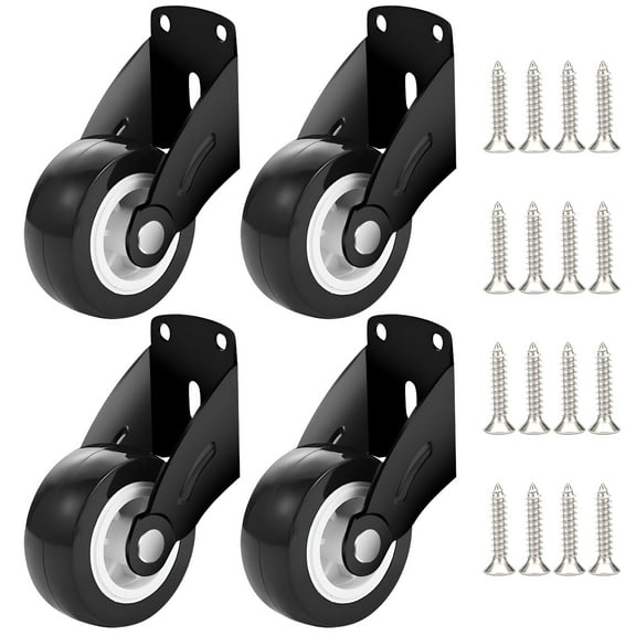 LAMIRO 4 Pack 2" Gate Wheels Sag Door Bottom Support Wheels Friction Casters Dropping Wooden Doors Vertical Mount Furniture Fix Rollers (Smooth Sliding)