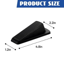 LAMIRO 4Pcs Door Stoppers for Bottom of Door,Not Effortless to Deform Door Blocker for Bottom of Door,Prevent Doors and Windows From Shaking Rubber Door Stop,black white