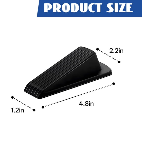 LAMIRO 4Pcs Door Stoppers for Bottom of Door,Not Effortless to Deform Door Blocker for Bottom of Door,Prevent Doors and Windows From Shaking Rubber Door Stop,black+white