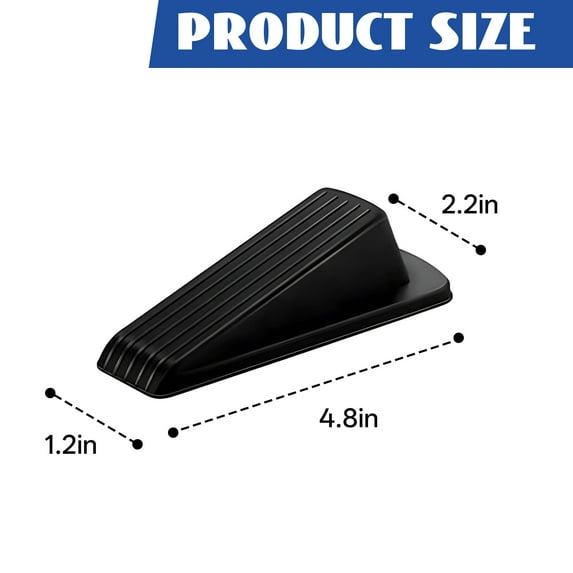 LAMIRO 4Pcs Door Stoppers for Bottom of Door,Not Effortless to Deform Door Blocker for Bottom of Door,Prevent Doors and Windows From Shaking Rubber Door Stop,black+white