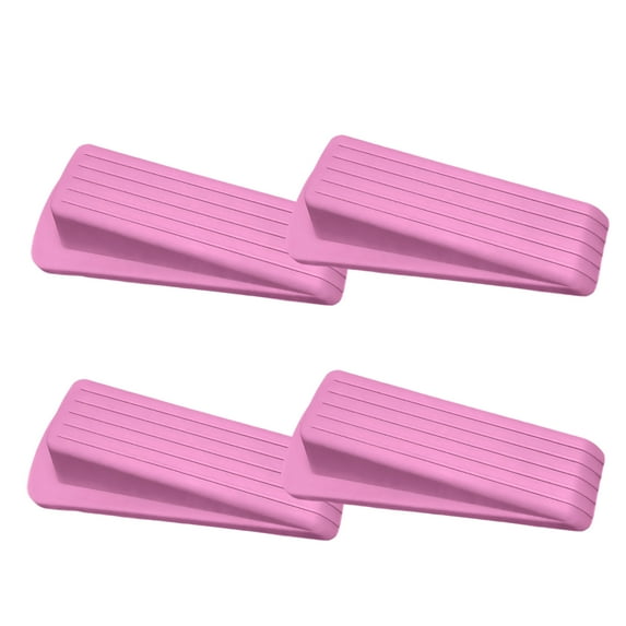 LAMIRO 4Pcs Door Stoppers for Bottom of Door,Keep Stable and Do Not Shift Cute Door Stopper,Flexible Yet Resilient Rubber Door Stop,pink