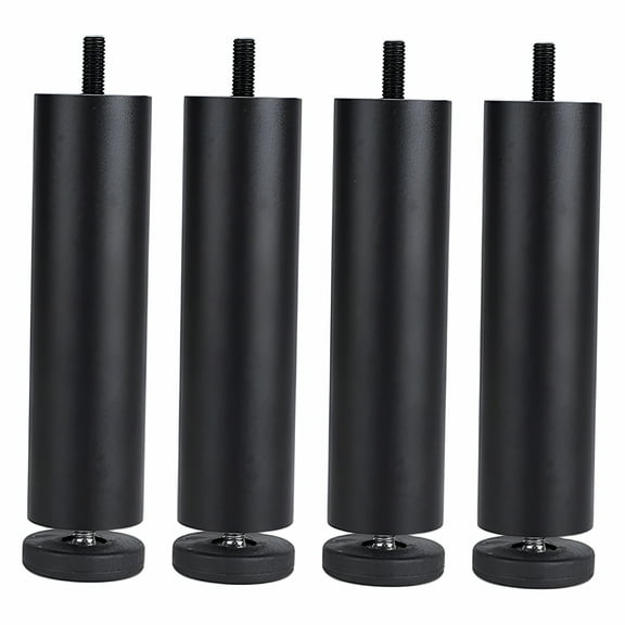 LAMIRO 4x Aluminum Alloy DIY Adjustable Furniture Legs for Coffee Table Sofa Bed Refrigerator Replacement - Black 20cm
