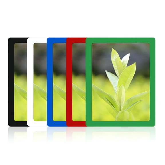 LAMIRO 4x6 Magnetic Picture Frames with Black Border, Flexible PVC Photo Frame Pockets for Refrigerator Metal Surface, Wall Decor for Home Office Classroom, 2 Pack