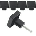 thumbnail image 1 of LAMIRO 5 Pack 1 inch Cabinet Knobs with Mounting Screws,Flat Black Drawer Knobs,Square Dresser Knobs,Dresser Drawer Handles,Drawer Pulls for Kitchen Cabinet Bedroom, 1 of 6