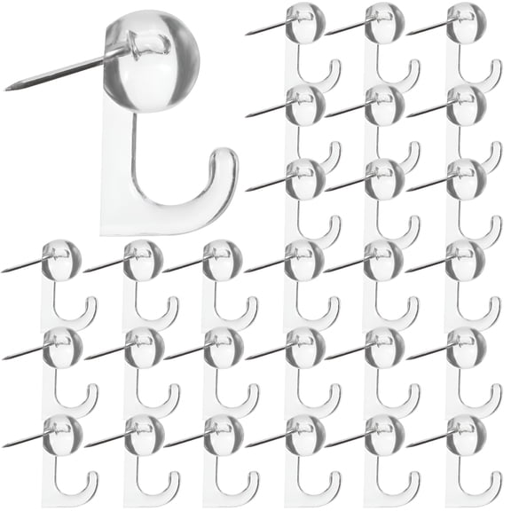 LAMIRO 50 Pcs Push Pin for Cork Board Coat Hangers Decor Wall Pins Hanging Picture Hooks