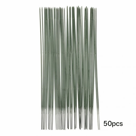 LAMIRO 50Pcs Stem Wire Floral Wire 19Cm Green for Artificial Flower Making