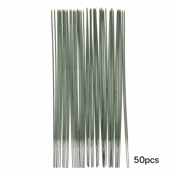LAMIRO 50Pcs Stem Wire Floral Wire 19Cm Green for Artificial Flower Making