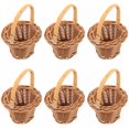 thumbnail image 1 of LAMIRO 6 Pcs Furniture Home Decor Wedding Decor Mini Baskets for Favors Mini Easter Baskets Bulk Mini Woven Basket Wedding Party Decoration Small Candy Gift Basket Miniature Rattan Micro Scene, 1 of 7
