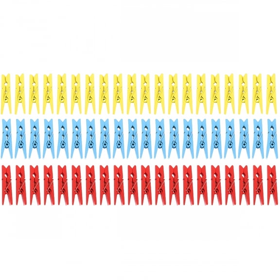 LAMIRO 60 Pcs Mini Clothes Pins Wooden Small Colored Clothespins Rainbow Colorful Picture Clips