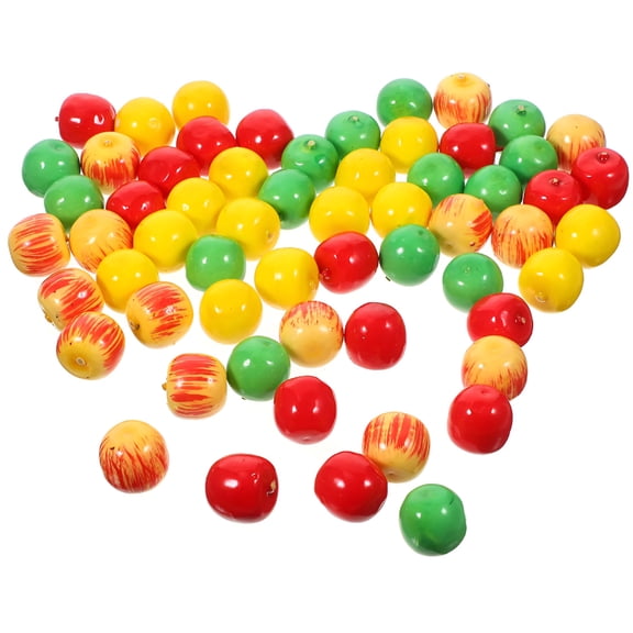 LAMIRO 60Pcs Artificial Lifelike Apples Simulation Mini Apples Fake Fruit Photography Props Apples Models Fake Apples