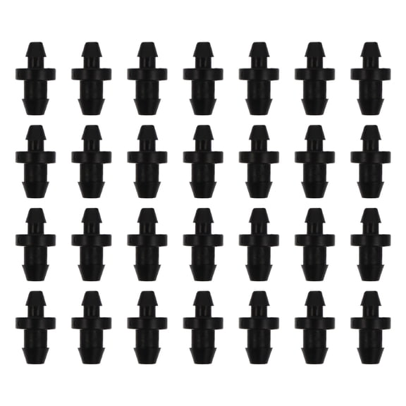 LAMIRO 60pcs Drip Irrigation Plugs 1/4 Inch Tube Closure Hole Plugs Irrigation Stopper Water Pipe Connectors End Plug Fitting for Irrigation Supplies Black