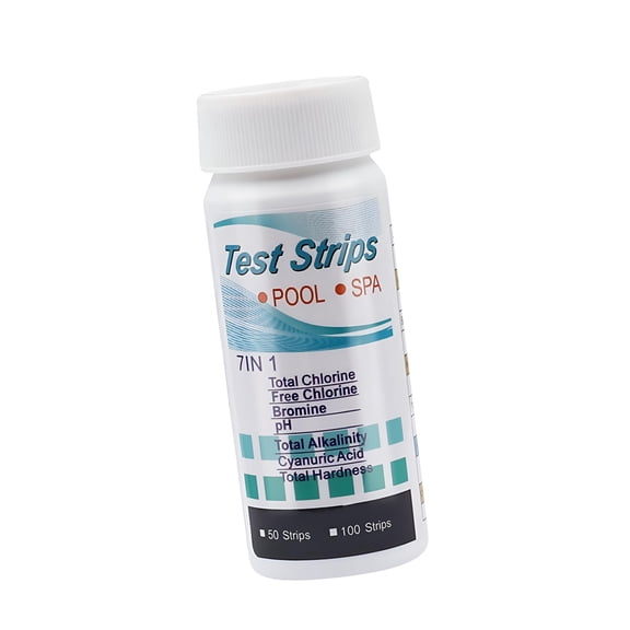 LAMIRO 7-Way Pool Test Strips,100 Strips Water Chemical Testing for Hot tub and Spa,Accurate Test Bromine,Total Alkalinity,pH,Free Chlorine,Total Hardness,Cyanuric Acid,and Total Chlorine