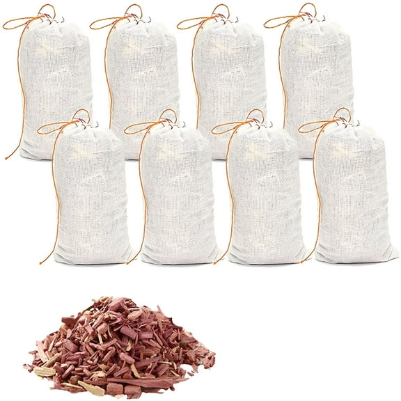 LAMIRO 8 Pack Cedar Sachets Bags,Cedar Chips for Closets and Drawers,Cedar Blocks for Clothes Storage,Cedar Wood Closet