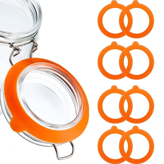 LAMIRO 8 Pieces 3.75" Replacement Silicone Gaskets for Glass Canisters,Airtight and Leakproof Seals for Food Storage