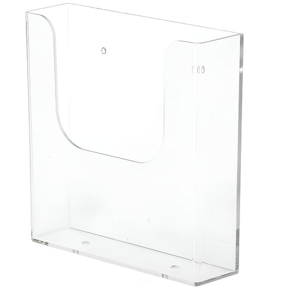 LAMIRO A5 Display Catalog Rack Acrylic Book Holder Wall Pocket File Office Bookcase Decorate Plastic Folder White Shelves