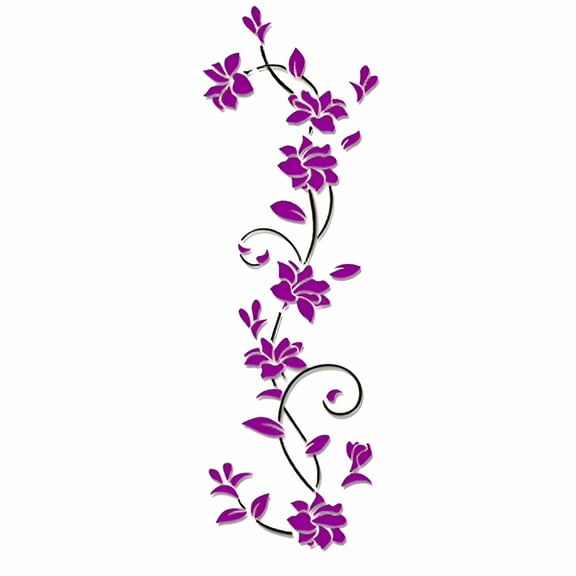 LAMIRO Acrylic Tree Wall Decal Purple Wall Decor