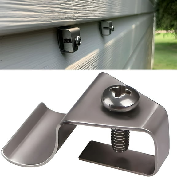 LAMIRO Address Plaques Hanger for Vinyl Siding,No-Hole Needed Outdoor House Number Signs Screws Clips