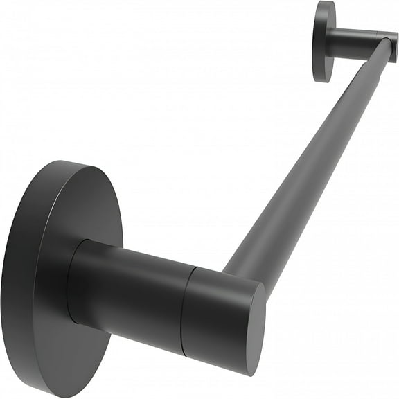 LAMIRO Adjustable 13.7 to 24 inch Wall Mount Towel Bar,for Kitchen and Bathroom Storage,Matte Black