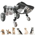 thumbnail image 1 of LAMIRO Adjustable Dog Wheelchair for Small, Medium, and Large Pets with Leg Support, Mobility Cart for Canine Injuries, Paralysis and Rehabilitation, Front and Rear Wheels, 1 of 4