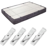 LAMIRO 4Pcs Sheet Holders,Nylon Elastic Fabric Sheet Locks,High Rebound Bed Sheet Holders