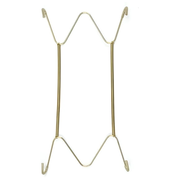 LAMIRO Adjustable Wire Plate Hanger Hooks for 8"-16" Diameter Plates,Plate Wall Hangers for Display Secure Plate Hanger to Safely Display Art,Crafts,And Heirlooms,Gold