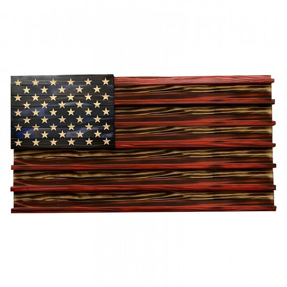LAMIRO American Us Flag Challenge Coin Holder, Handmade Wooden Coin Collection Wall Stand, Military Coin Case Display for Police, Veteran, Patriotic Decor