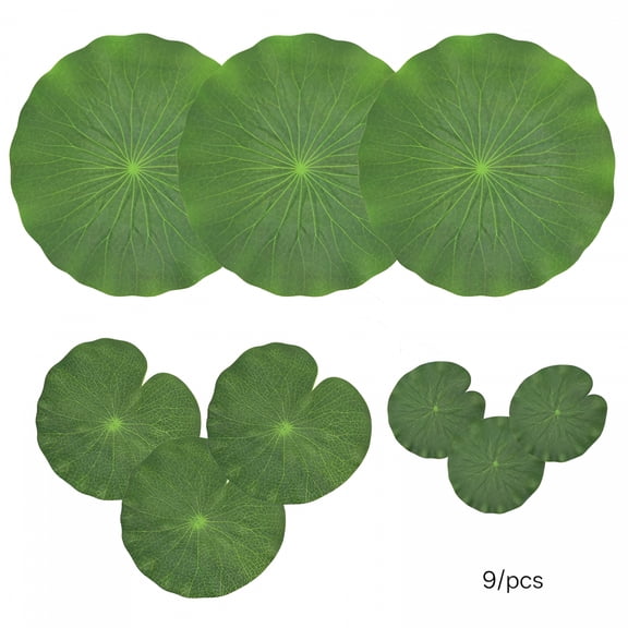 LAMIRO Artificial Floating Foam Lotus Leaves,Green