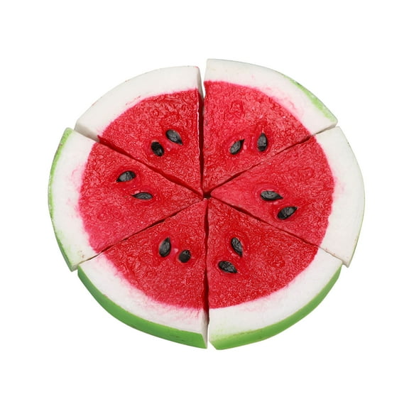 LAMIRO Artificial PVC Watermelon Slices (6 Pcs)