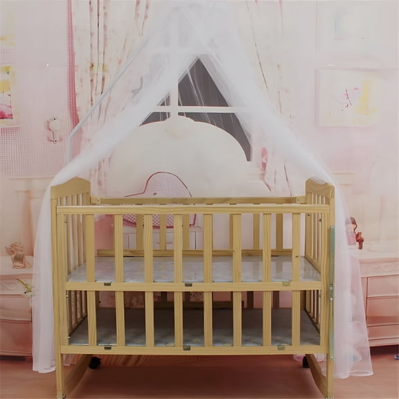 LAMIRO Baby Bed Mosquito Net Mesh Dome Curtain Net for Toddler Crib Cot Canopy