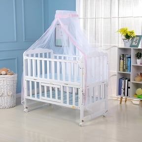 LAMIRO Baby Kids Bed Dome Canopy Netting for Infant Toddler Cots Tent Net for Crib,Toddler Bed,Travel Cot,Indoor/Outdoor Use