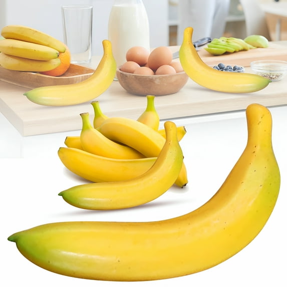 LAMIRO Bananas Bunch Lifelike Banana Cluster Decoration Fruits Bananas Model Photography Props Kitchen Party Decoration