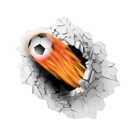 LAMIRO Basketball Stuff,Sports Themed Wall Decals Decorative 3D Broken Wall Basketball Wall Stickers Mural Sticker Wall Art Decor for Kids Boys Girls Bedroom Living Room Class Room College Dorm